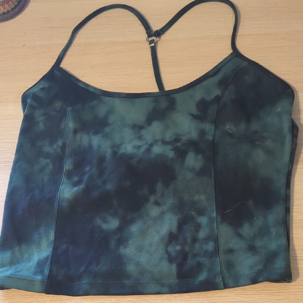 Victoria's Secret Green Tie-Dye T-Back Camisole | Top | Yoga Top